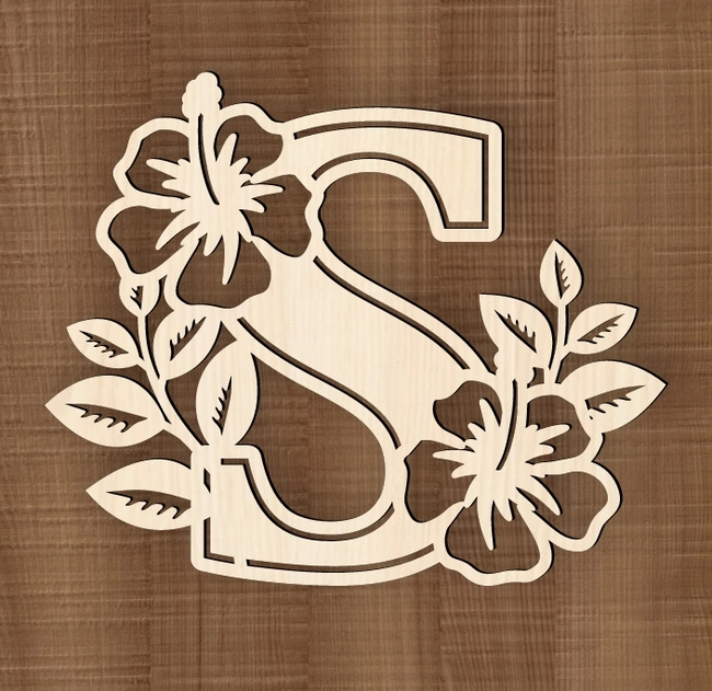 Alphabet S And Flower