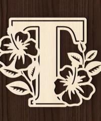 Alphabet T And Flower
