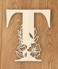 Alphabet T And Flower