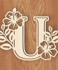 Alphabet U And Flower