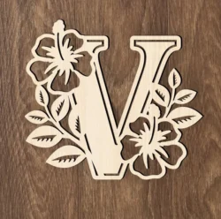 Alphabet V And Flower Alphabet V And Flower
