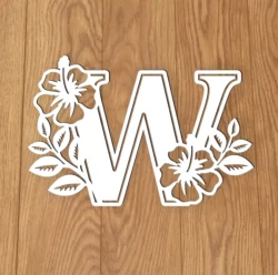 Alphabet W And Flower Alphabet W And FlowerAlphabet W And Flower