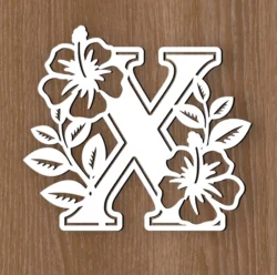 Alphabet X And Flower Alphabet X And Flower