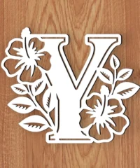 Alphabet Y And Flower