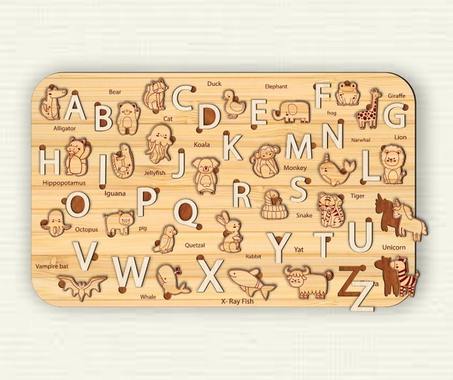 Animal And Alphabet Puzzle