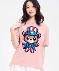 Bear Wearing An American Flag Hat