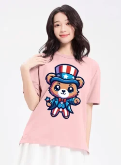 Bear Wearing An American Flag Hat