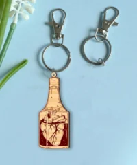 Bottle Heart Keychain