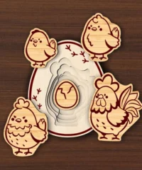 Chicken Animal Counting Puzzle