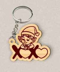 Christmas Elf Valentine's Day Keychain