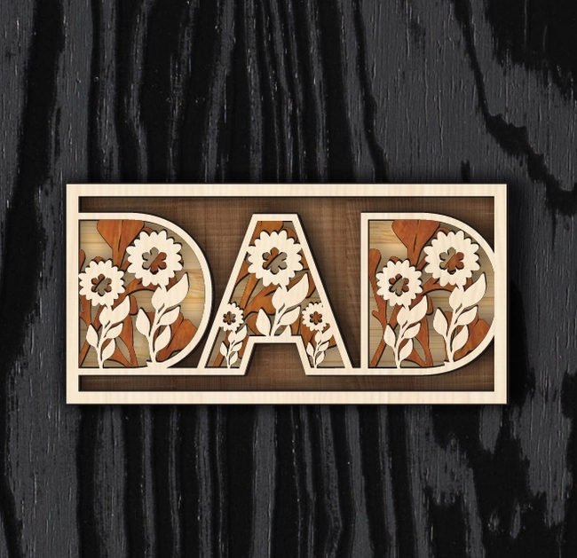 Dad Floral Ornament