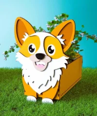 Dog flower pot