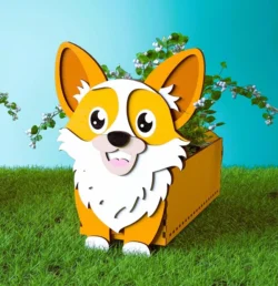 Dog flower pot