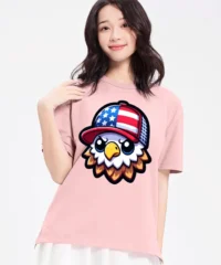 Eagle Wearing American Flag Hat