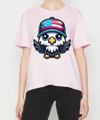 Eagle Wearing Hat American Flag