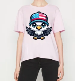 Eagle Wearing Hat American Flag
