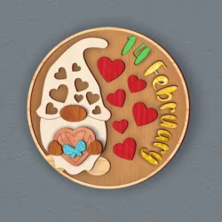 February Valentine's Day Round Signs