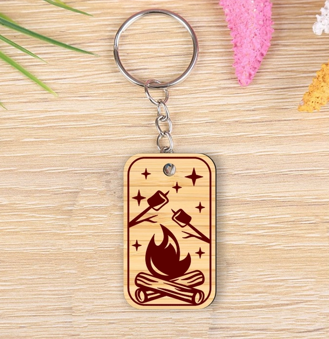 Fire Camping Keychain