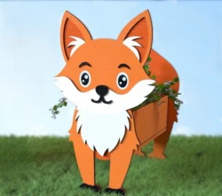 Fox flower pot