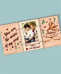 Gramophone Three Sided Valentine Frame
