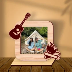 Guitar Camping Photo Frame
