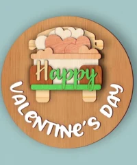 Happy Valentine's Day Round Signs