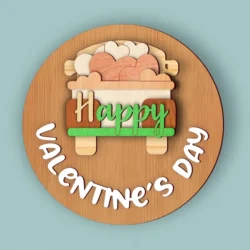 Happy Valentine's Day Round Signs