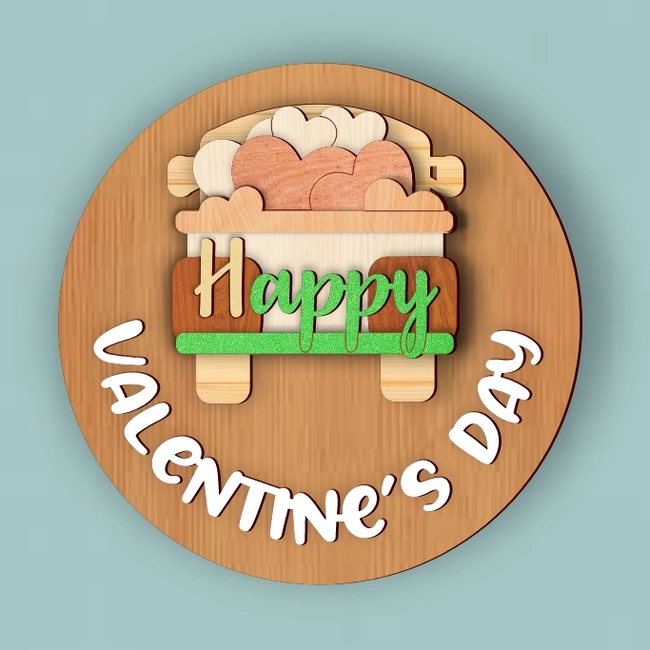 Happy Valentine's Day Round Signs