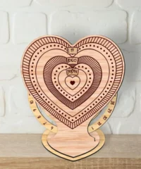 Heart Valentines Day Perpetual Calendar
