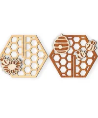 Honeybee And 3D Honeycomb