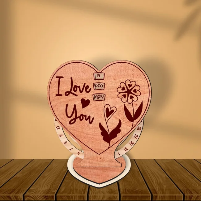 I love You Valentines Day Perpetual Calendar