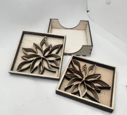 Layered flower coaster Layered flower coaster