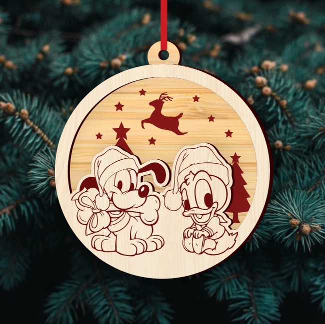 Mickey And Donald Christmas Ball