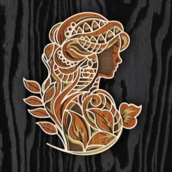 Multilayer Virgo Zodiac Decoration