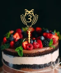 Number 3 Birthday Cake Topper