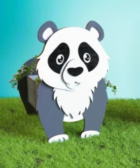 Panda flower pot