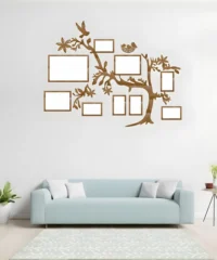 Photo frame tree with bird