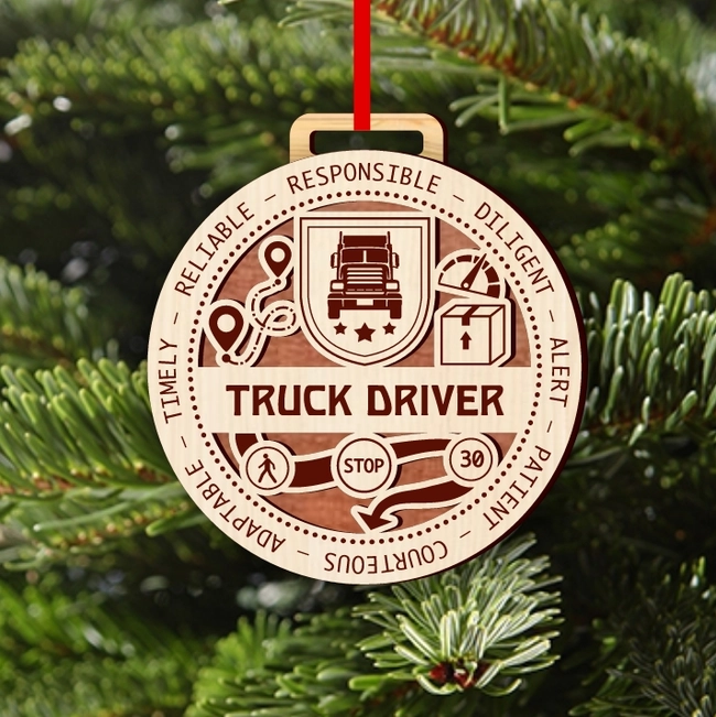 Professions Truck Driver Ornaments