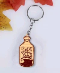 Ship In A Bottle Keychain Ship In A Bottle Keychain