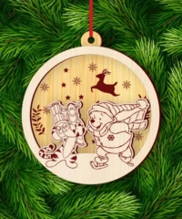 Tigger And Bear Pooh Christmas Ball