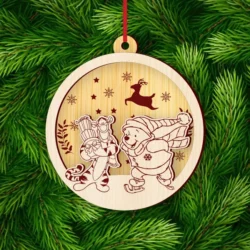Tigger And Bear Pooh Christmas Ball Tigger And Bear Pooh Christmas Ball