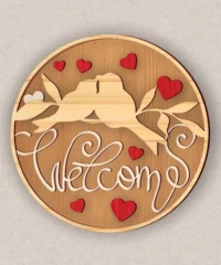 Welcome Valentine's Day Round Signs
