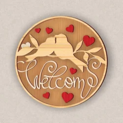 Welcome Valentine's Day Round Signs