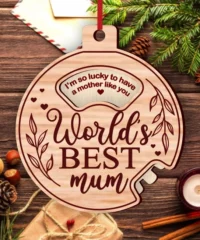 Worlds Best Mum Mother's Day Ornament