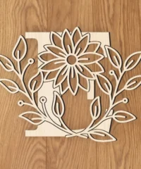 Alphabet E And Flower