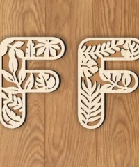 Alphabet F And Leaf