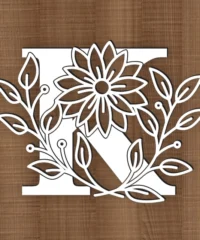Alphabet K And Flower