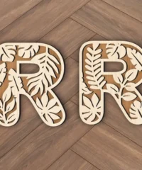 Alphabet R And Leaf