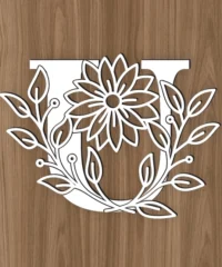 Alphabet U And Flower
