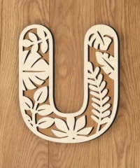 Alphabet U And Leaf